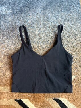lululemon athletica Black Crop Tank Top